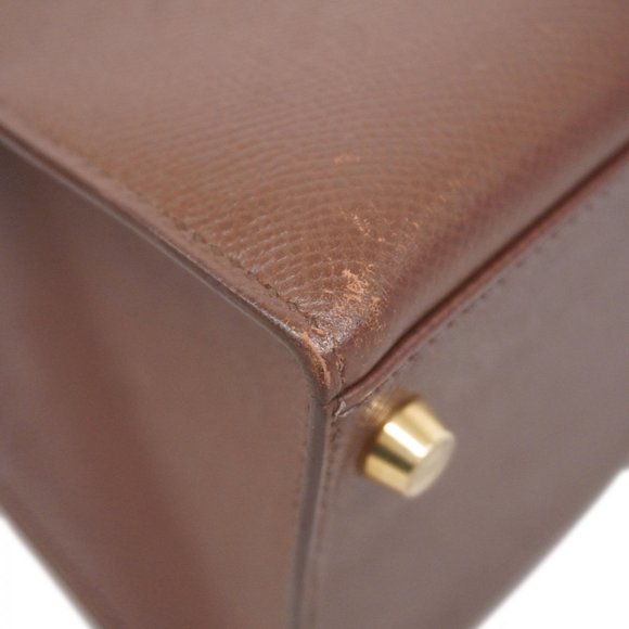 Hermes handbag Kelly 28 Cushvel cacao C stamp ladies - Picture 6 of 16